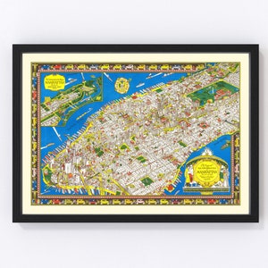 Manhattan Map 1926, Vintage Manhattan Map, Old Manhattan New York Art, Wall Art Gift for Manhattan History Lovers Retro Decor