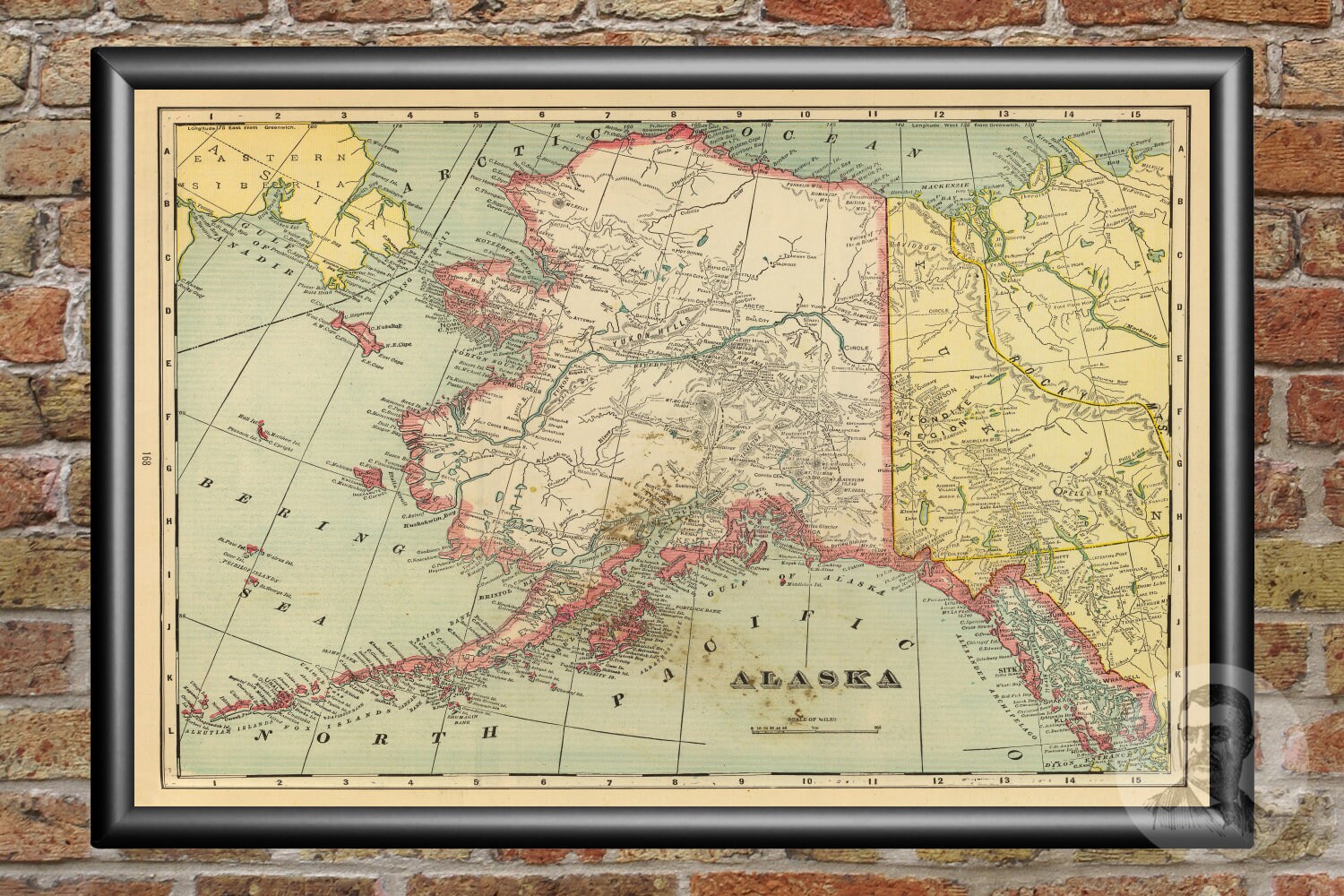 Vintage Alaska Map 1909 Old Map of Alaska Historical Wall Etsy