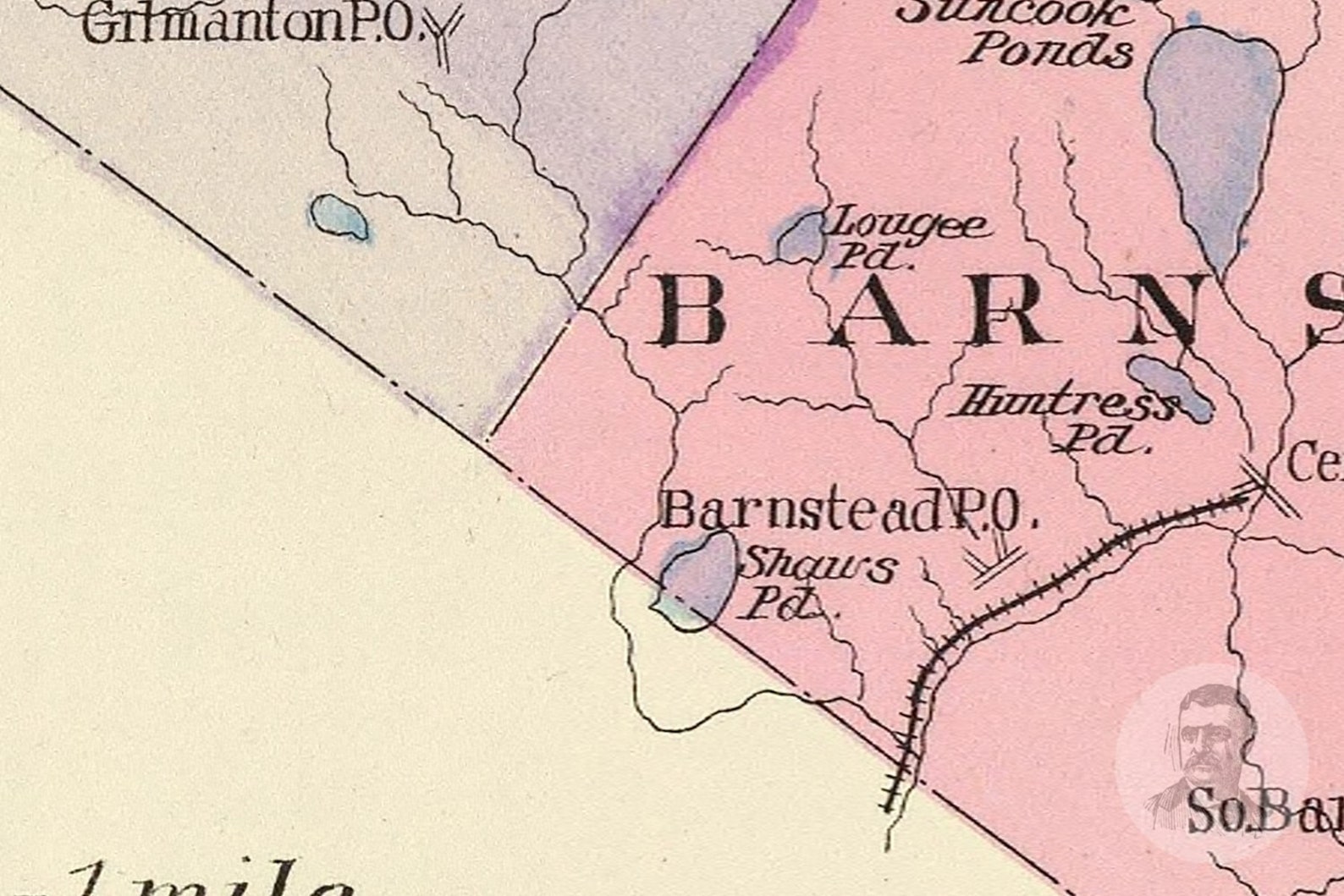 Vintage Belknap County NH Map 1892 Old New Hampshire Map Etsy