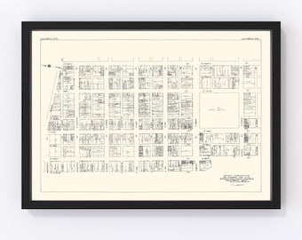 Columbus Map 1929, Vintage Columbus Map, Old Columbus Ohio Art, Wall Art Gift for Columbus History Lovers Retro Decor
