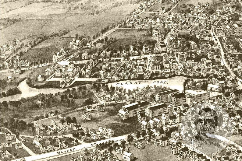 Vintage Amesbury Map 1914 Old Map of Amesbury Massachusetts Etsy