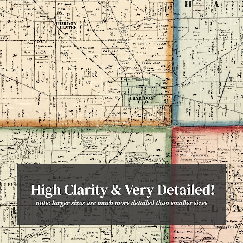 Geauga County Ohio Map 1857 Old Map of Geauga County Ohio Etsy Hong Kong