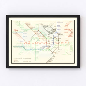 London Map 1938, Vintage London Map, Old London Art, Wall Art Gift for London History Lovers Retro Decor