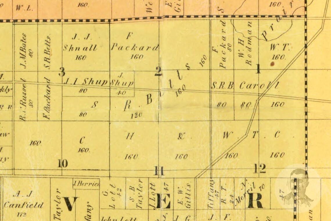 Vintage Fulton County Map 1850 Old Map of Fulton County Etsy