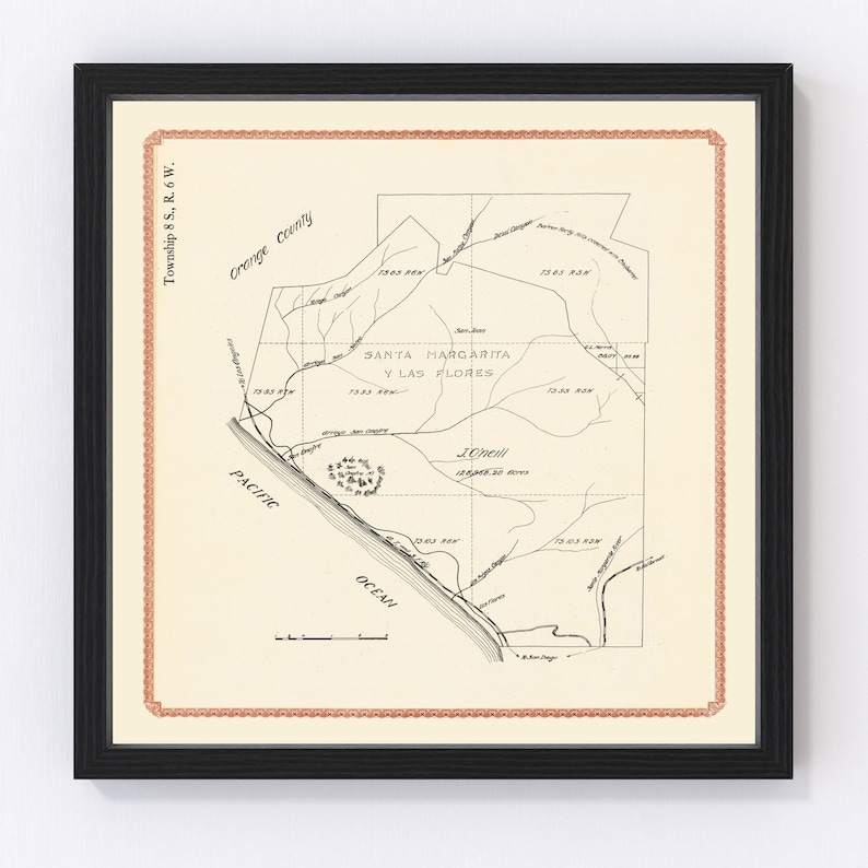 Camp Pendleton Map 1912 - Old Map of Camp Pendleton Art Vintage Print ...