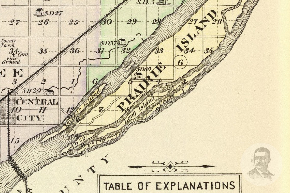 Vintage Merrick County NE Map 1885 Old Nebraska Map Etsy