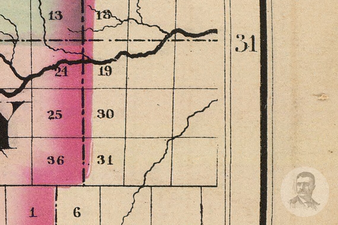 Vintage Montmorency County MI Map 1873 Old Michigan Map Etsy