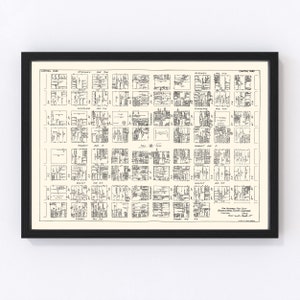 Canton Map 1929, Vintage Canton Map, Old Canton Ohio Art, Wall Art Gift for Canton History Lovers Retro Decor