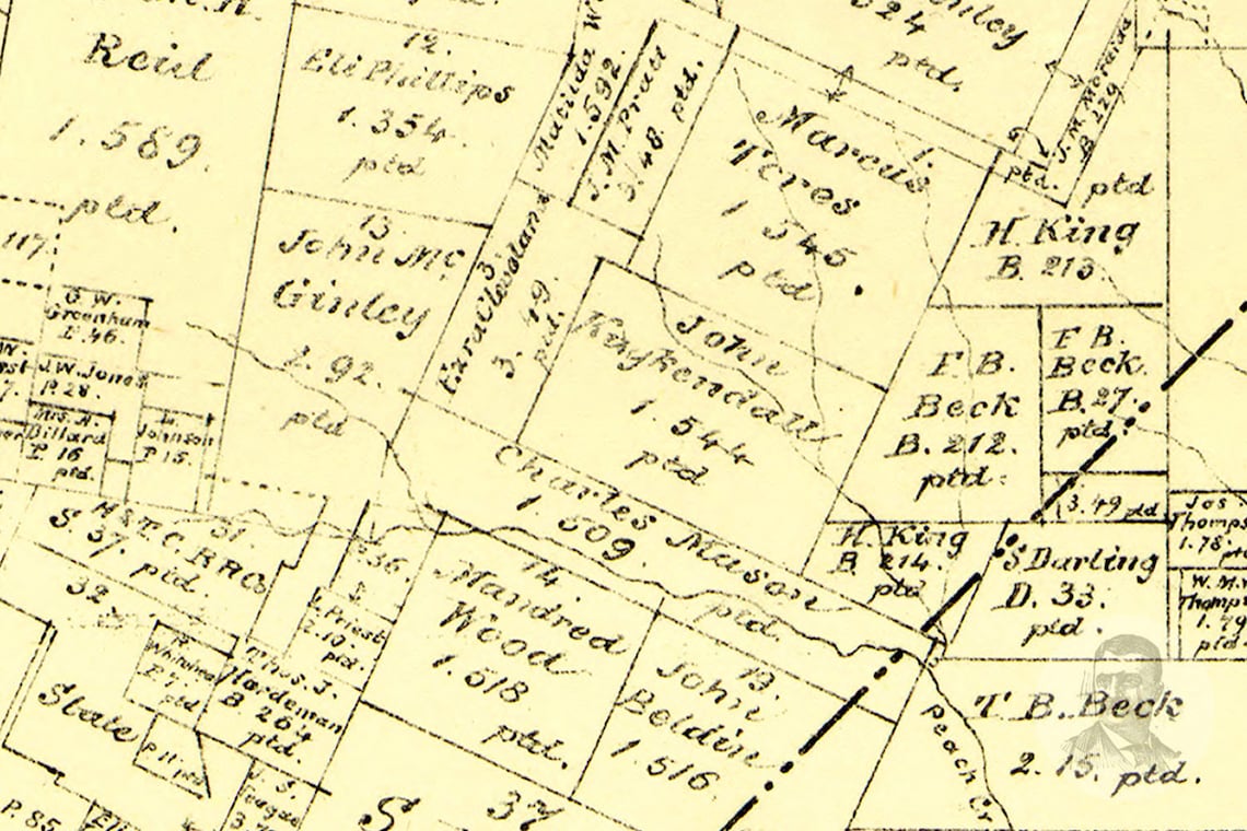 Vintage Bastrop County Map 1879 Old Map of Bastrop County Etsy