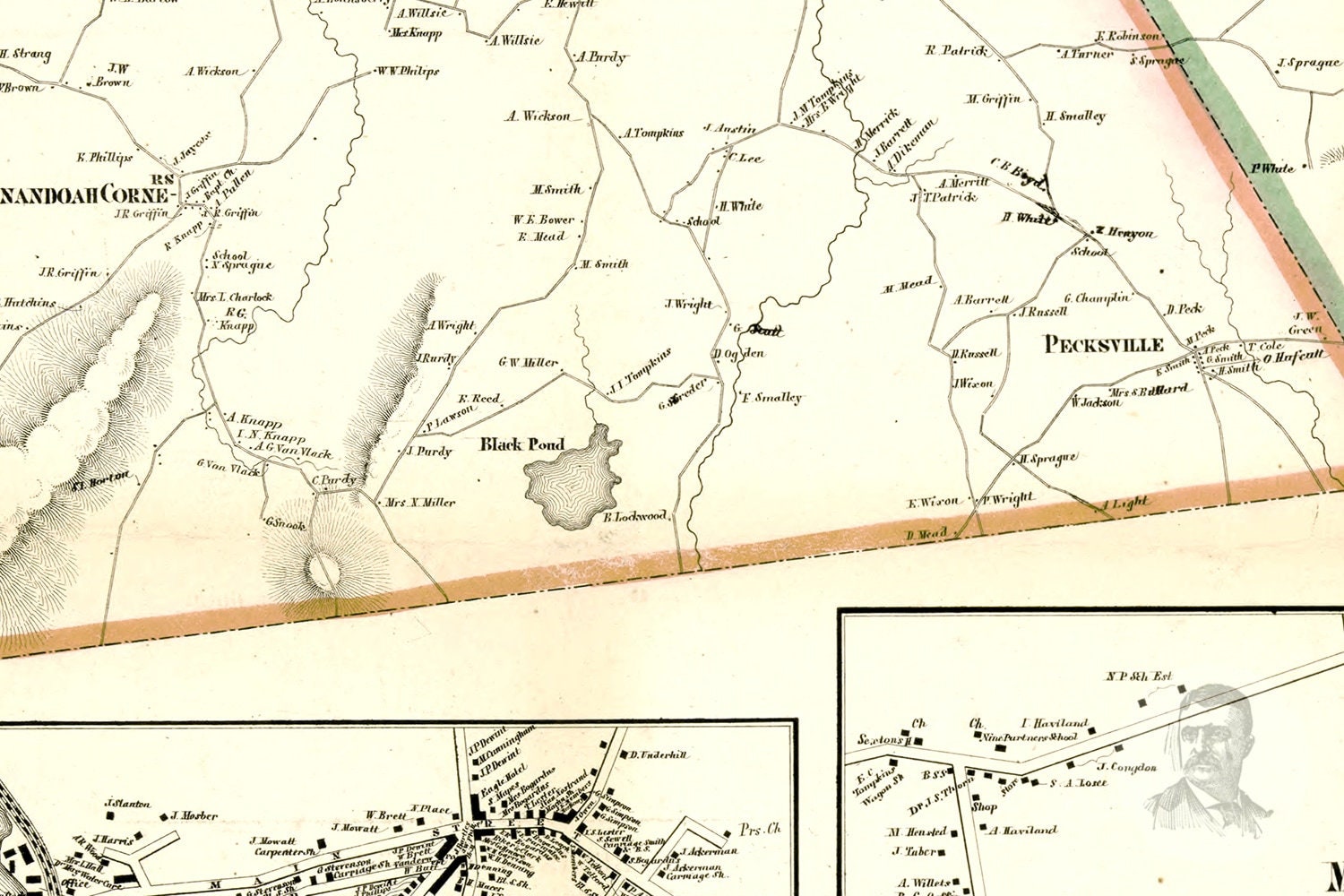 Vintage Dutchess County Map 1858 Old Map of Dutchess County Etsy