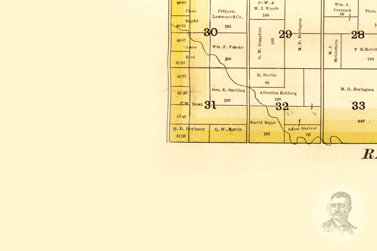 Vintage Dickinson County Map 1885 Old Map of Dickinson Etsy
