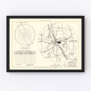 Biggs Air Force Base Vicinity Map 1951, Vintage Biggs Air Force Base Vicinity Map, Old Biggs Air Force Base Vicinity Art, Wall Art Gift for