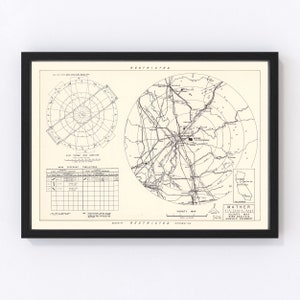 Moody Air Force Base Map 1951, Vintage Moody Air Force Base Map, Old Moody Air Force Base Art, Wall Art Gift for Moody Air Force Base Histor