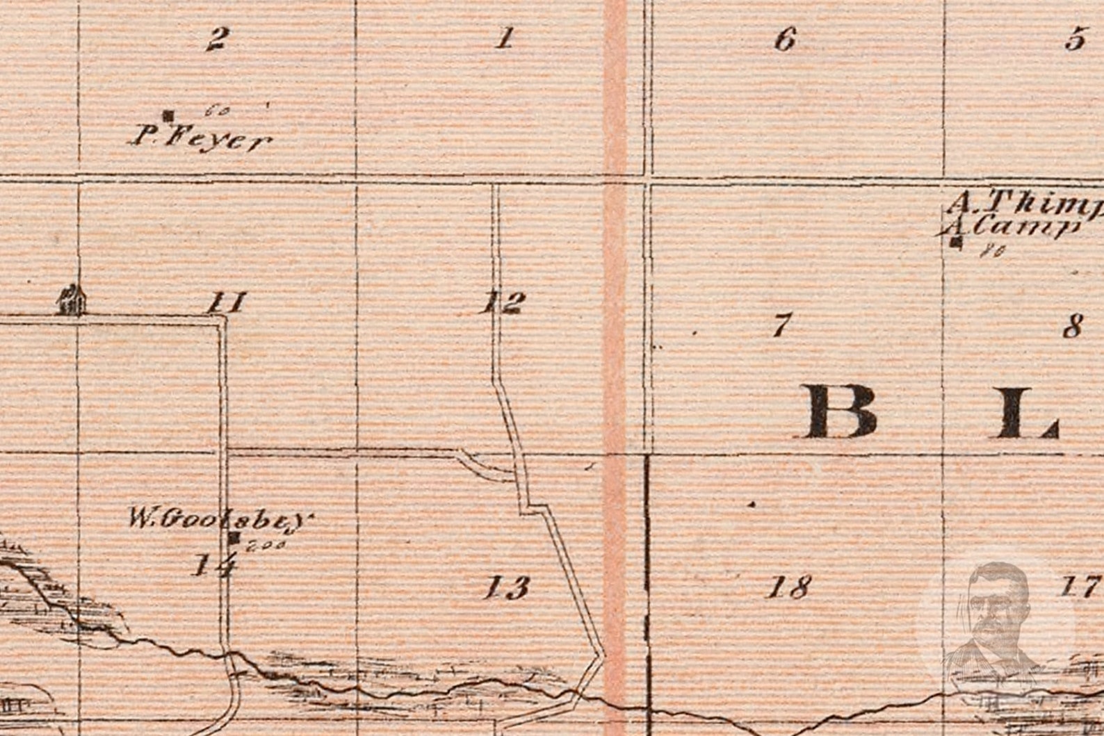 Vintage Steele County MN Map 1874 Old Minnesota Map Etsy