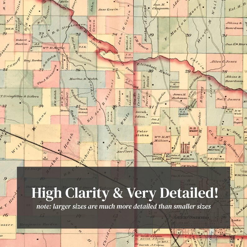 Hale County Alabama Map 1870 Old Map of Hale County Alabama Etsy