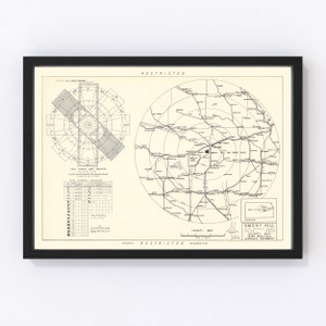 Stead Air Force Base Map 1952, Vintage Stead Air Force Base Map, Old Stead Air Force Base Art, Wall Art Gift for Stead Air Force Base Histor