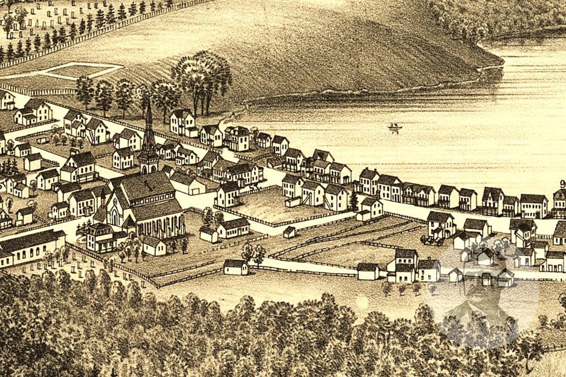 Vintage Wappingers Falls Map 1889 Old Map of Wappingers Etsy