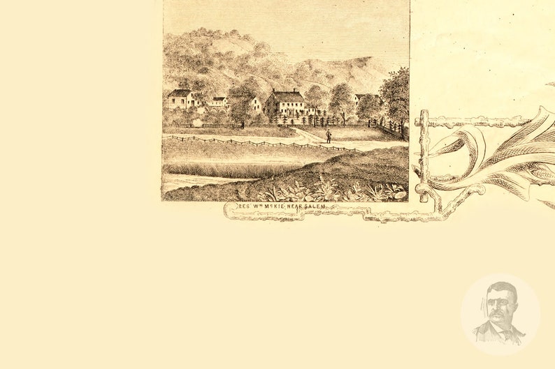 Vintage Washington County Map 1853 Washington County NY Land Etsy