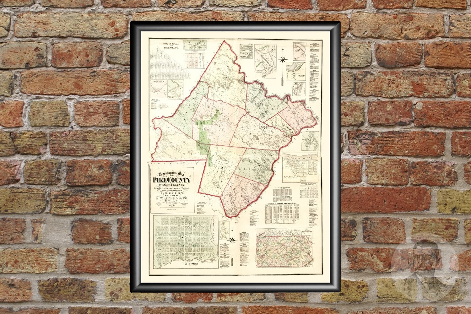 vintage-pike-county-map-1872-old-map-of-pike-county-etsy