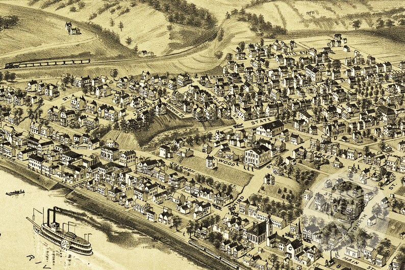 Vintage Belle Vernon Map 1902 Old Map of Belle Vernon Etsy