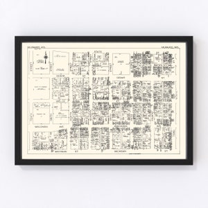 Milwaukee Map 1929, Vintage Milwaukee Map, Old Milwaukee Wisconsin Art, Wall Art Gift for Milwaukee History Lovers Retro Decor