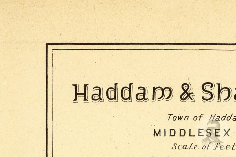 Vintage Haddam Map from 1893 Old Connecticut Map Historic Etsy