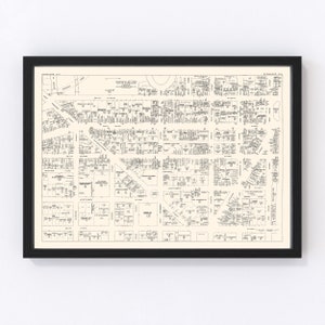 Syracuse Map 1947, Vintage Syracuse Map, Old Syracuse New York Art, Wall Art Gift for Syracuse History Lovers Retro Decor