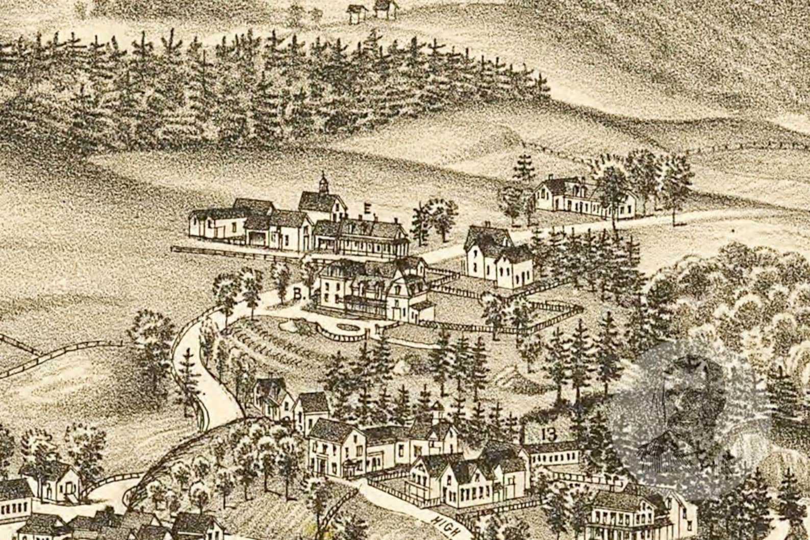 Vintage Morrisville Map 1889 Old Map of Morrisville Vermont Etsy