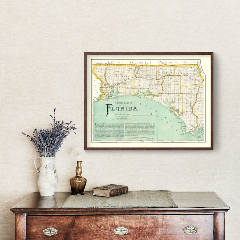 Florida Map 1890 Old Map of Florida - Il 794xN.4251781473 E4zr 