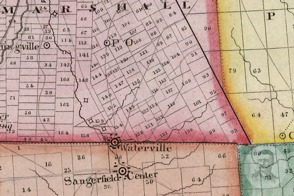 Vintage Oneida County NY Map 1840 Old New York Map Etsy
