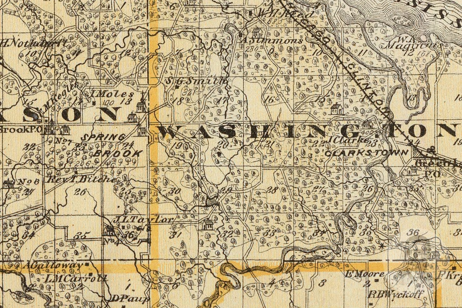 Vintage Jackson County IA Map 1875 Old Iowa Map Historical Etsy