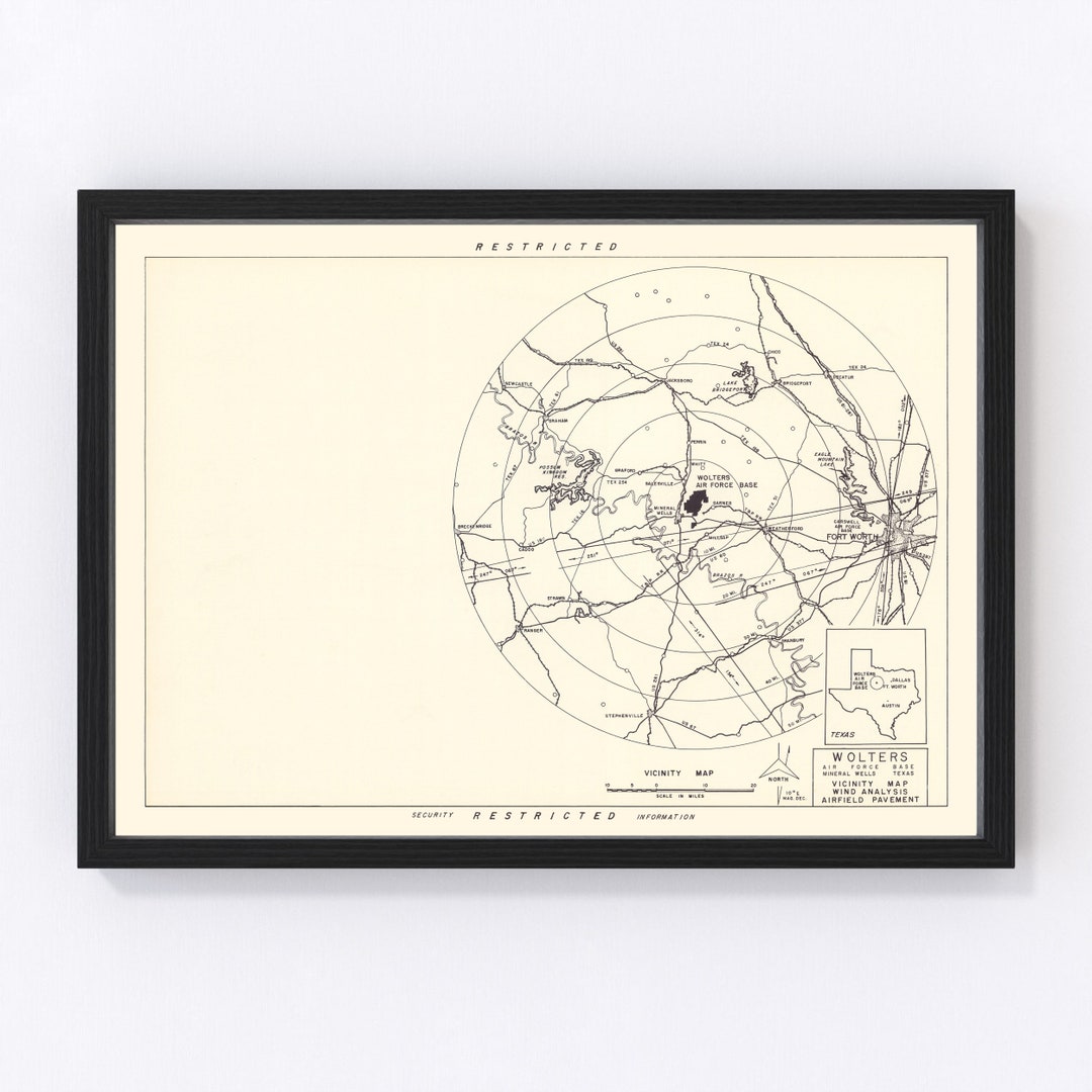 Dover Air Force Base Vicinity Map 1952, Vintage Dover Air Force Base ...