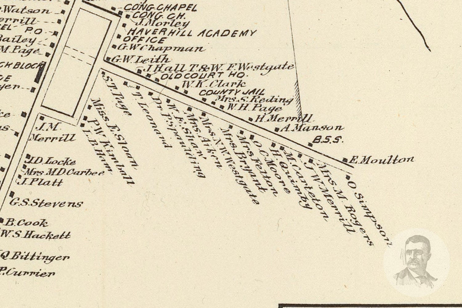 Vintage Haverhill Map from 1892 Old New Hampshire Map Etsy