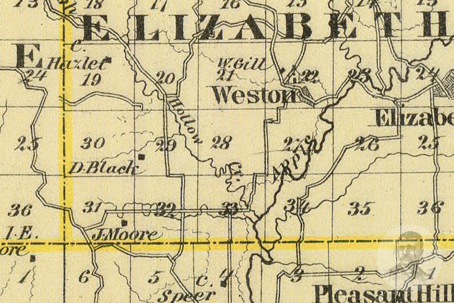 Vintage JoDaviess County IL Map 1876 Old Illinois Map Etsy