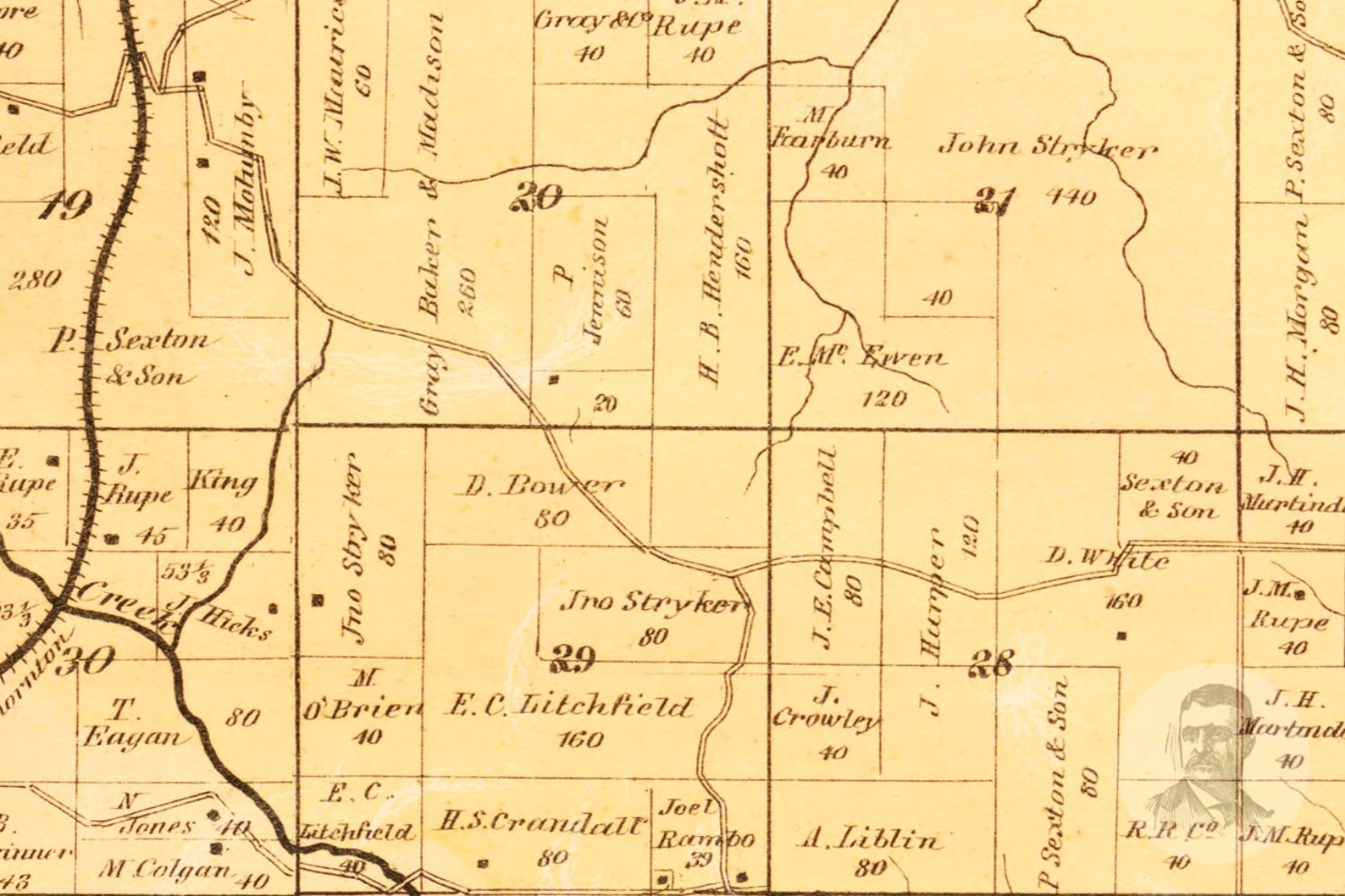 Vintage Wapello County Map 1870 Old Map of Wapello County Etsy
