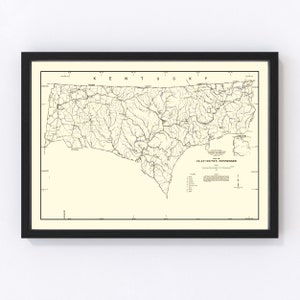 Clay County Map 1938, Vintage Clay County Map, Old Clay County Tennessee Art, Wall Art Gift for Clay County History Lovers Retro Decor