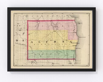 Alcona County Plat Map Alcona | Etsy