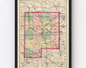 Genesee County Ny Gis Genesee County Map | Etsy