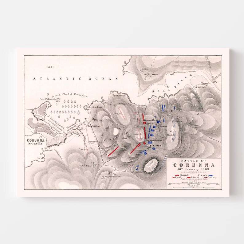 Portugal Map 1808, Vintage Portugal Map, Old Portugal Art, Wall Art ...