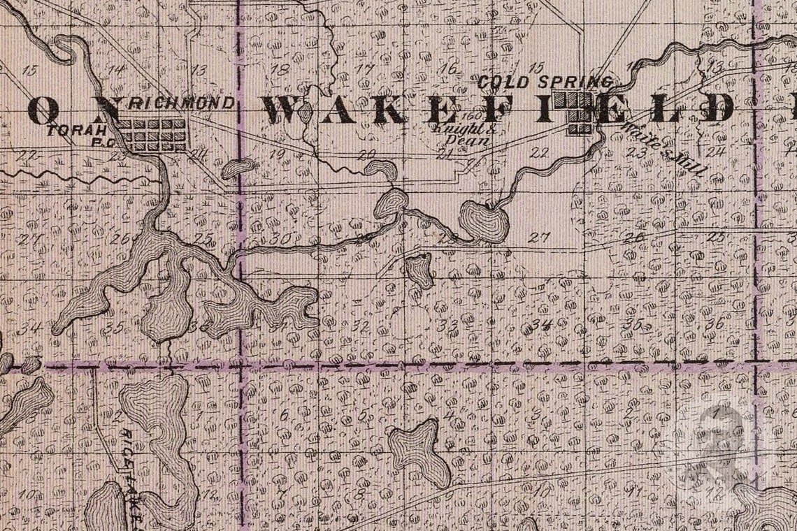 Vintage Stearns County MN Map 1874 Old Minnesota Map  Etsy