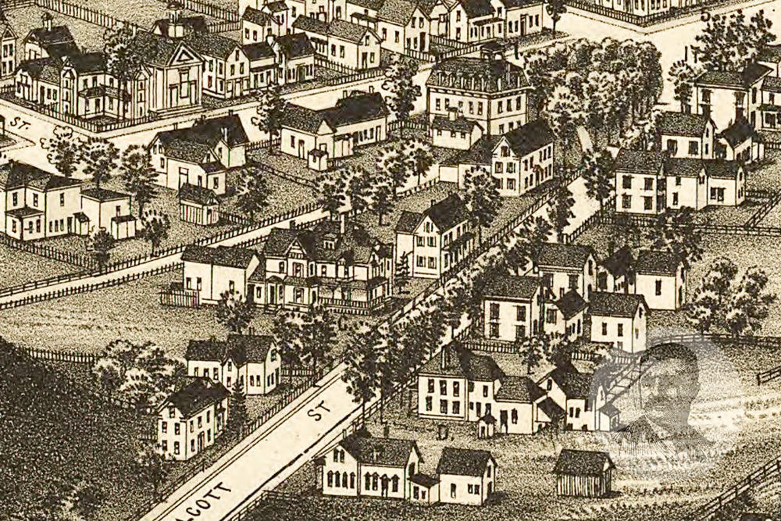 Vintage Morrisville Map 1889 Old Map of Morrisville Vermont Etsy