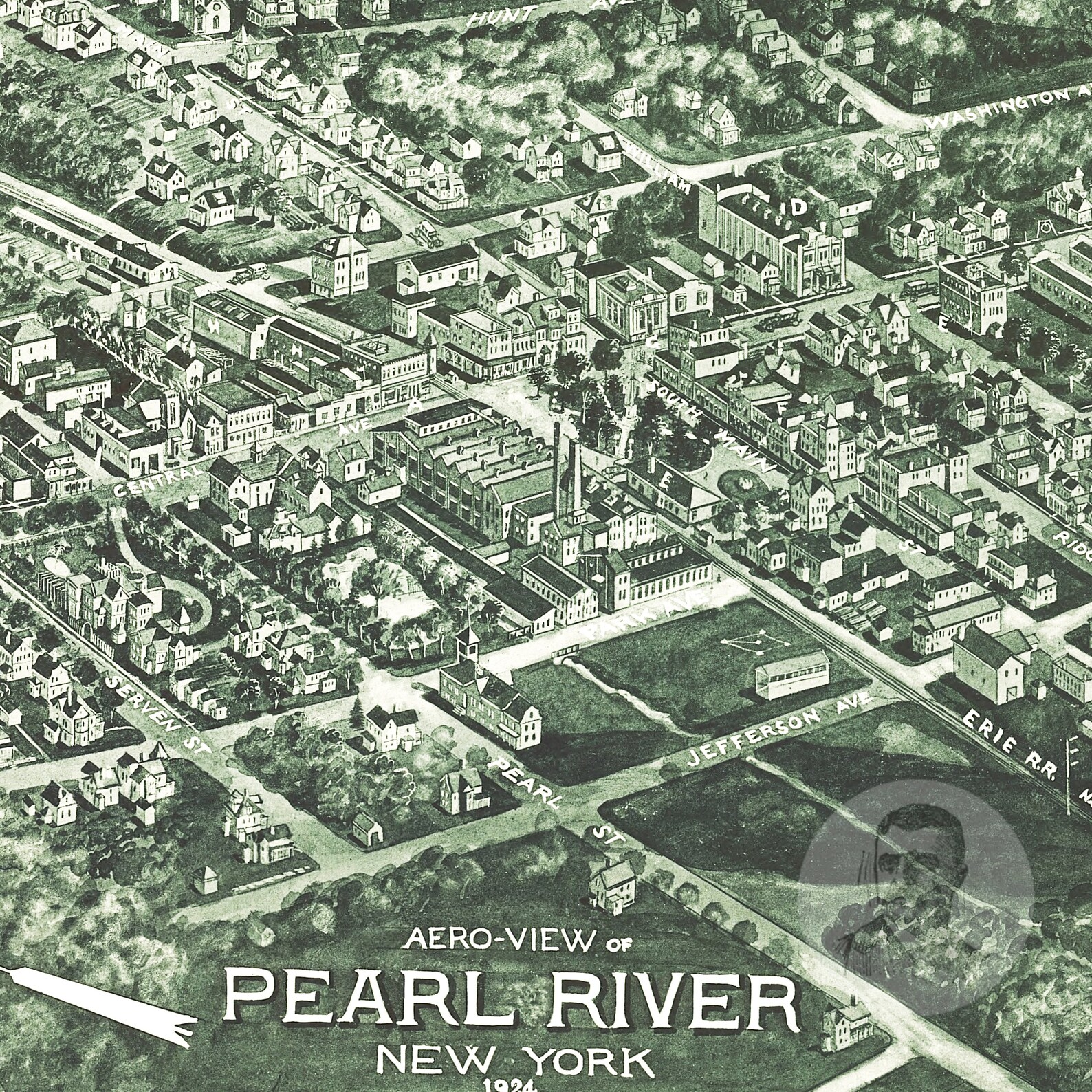 Pearl River New York Vintage Map From 1924 Old City Map Art Etsy
