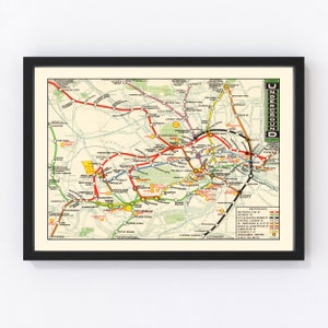 London Map 1912, Vintage London Map, Old London Art, Wall Art Gift for London History Lovers Retro Decor