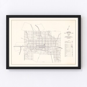 Custer Map 1969, Vintage Custer Map, Old Custer South Dakota Art, Wall Art Gift for Custer History Lovers Retro Decor