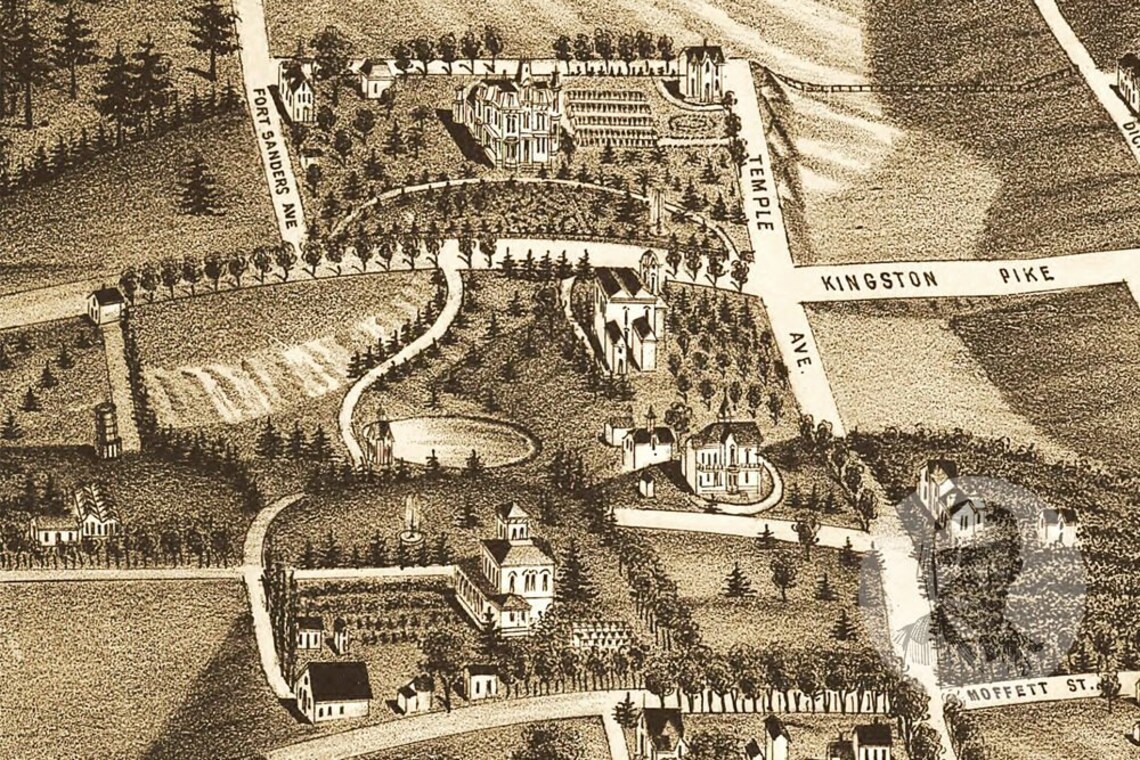 Vintage Knoxville Map 1886 Old Map of Knoxville Tennessee | Etsy