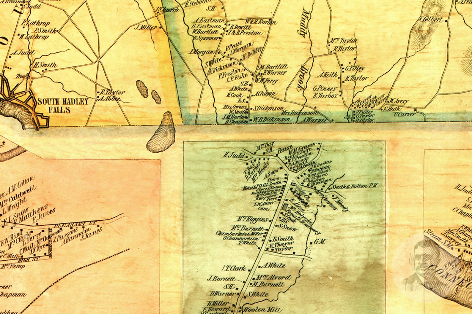 Vintage Hampshire County Map 1854 Old Map of Hampshire Etsy