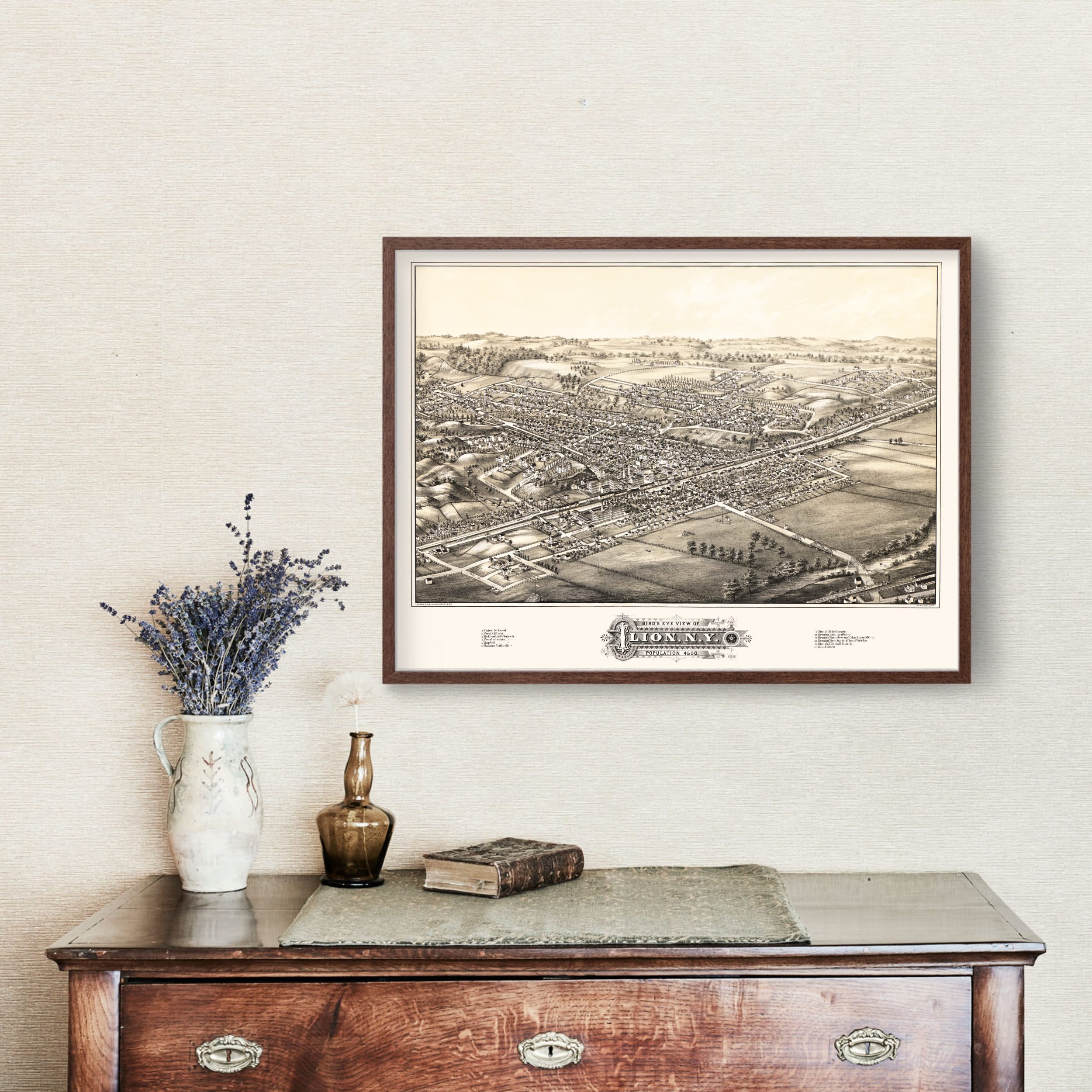 Ilion Map 1881 Old Map of Ilion New York Art Vintage Print Etsy