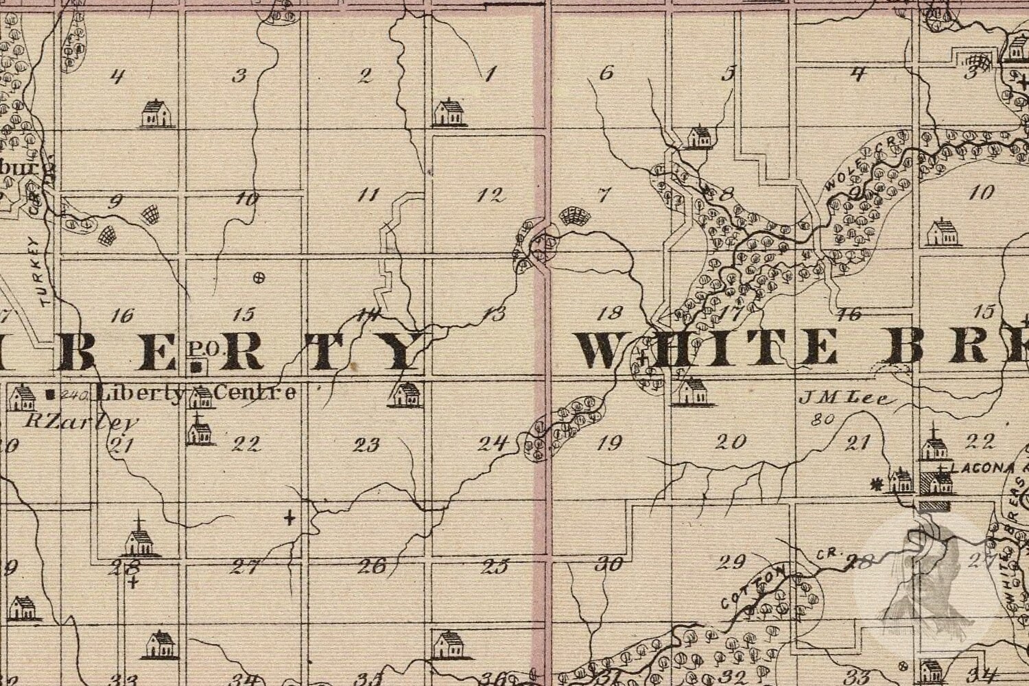 Vintage Warren County IA Map 1875 Old Iowa Map Historical Etsy