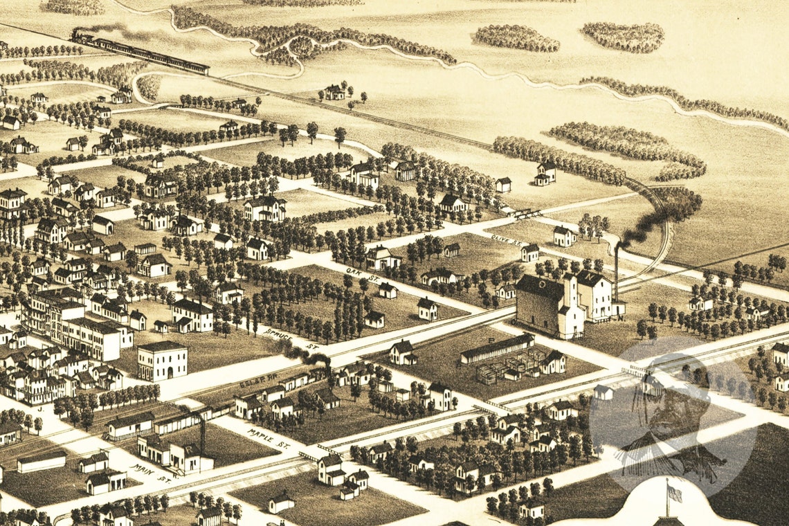 Vintage Greeley Map 1882 Old Map of Greeley Colorado Etsy