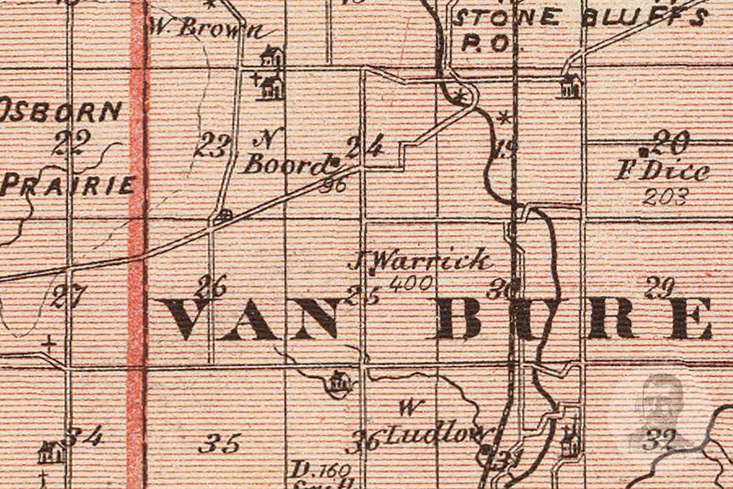 Vintage Fountain County IN Map 1876 Old Indiana Map Etsy
